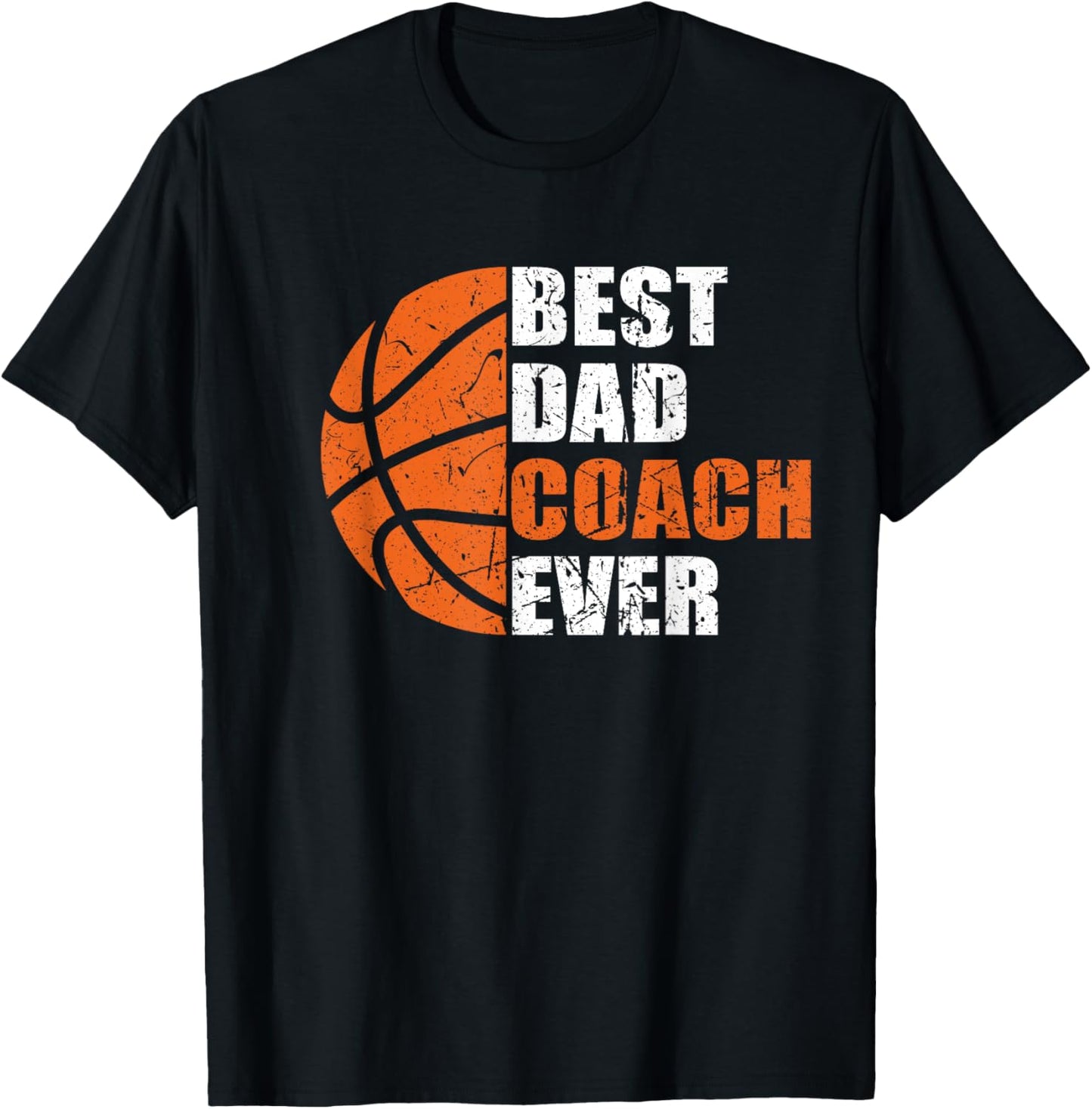 Best Basketball Dad Coach Ever Fathers Day Retro Bball Coach T-Shirt