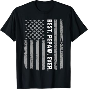 Best Pepaw Ever Vintage American Flag T Shirt Women Kids Men T-Shirt