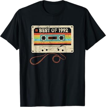 Best of 1992 Vintage 33 Year Old Men Women 33rd Birthday T-Shirt
