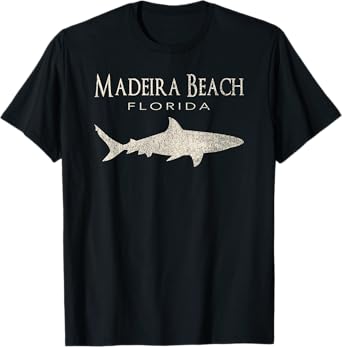 Retro Madeira Beach FL Shark T-Shirt Men Women Girls Kids T-Shirt