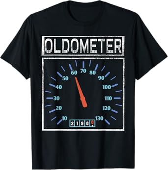 Oldometer 60 Shirt Speedometer 60th Birthday Funny T-Shirt
