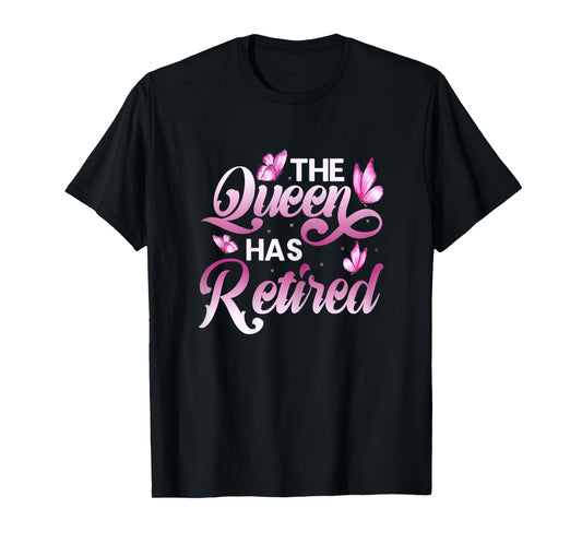 Women Floral The Queen Has Retired T-Shirt
