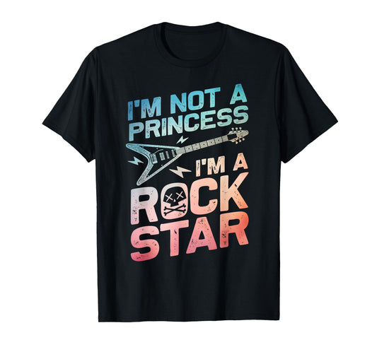 Rockstar For Women Girls Punk Rocker Rock And Roll Princess T-Shirt