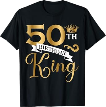 50 Year Old Birthday King Husband 50th B-Day Family Matching T-Shirt