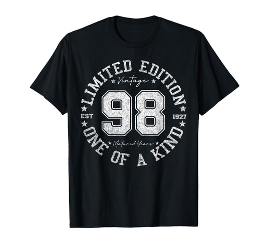 98 Year Old Gifts Vintage 1927 Limited Edition 98th Birthday T-Shirt