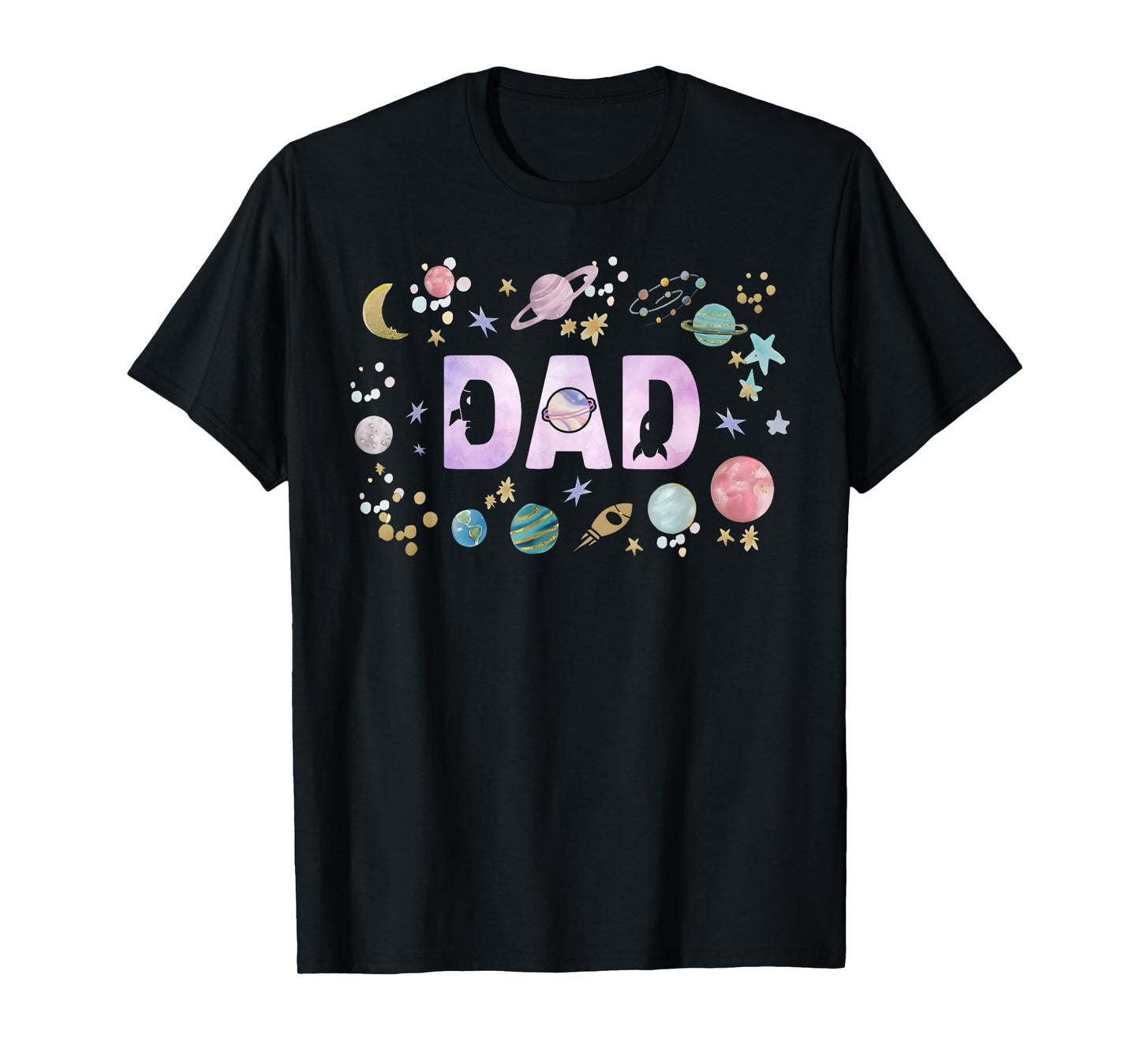 Dad Outer Space Galaxy Birthday Girl 1st Trip Around The Sun T-Shirt