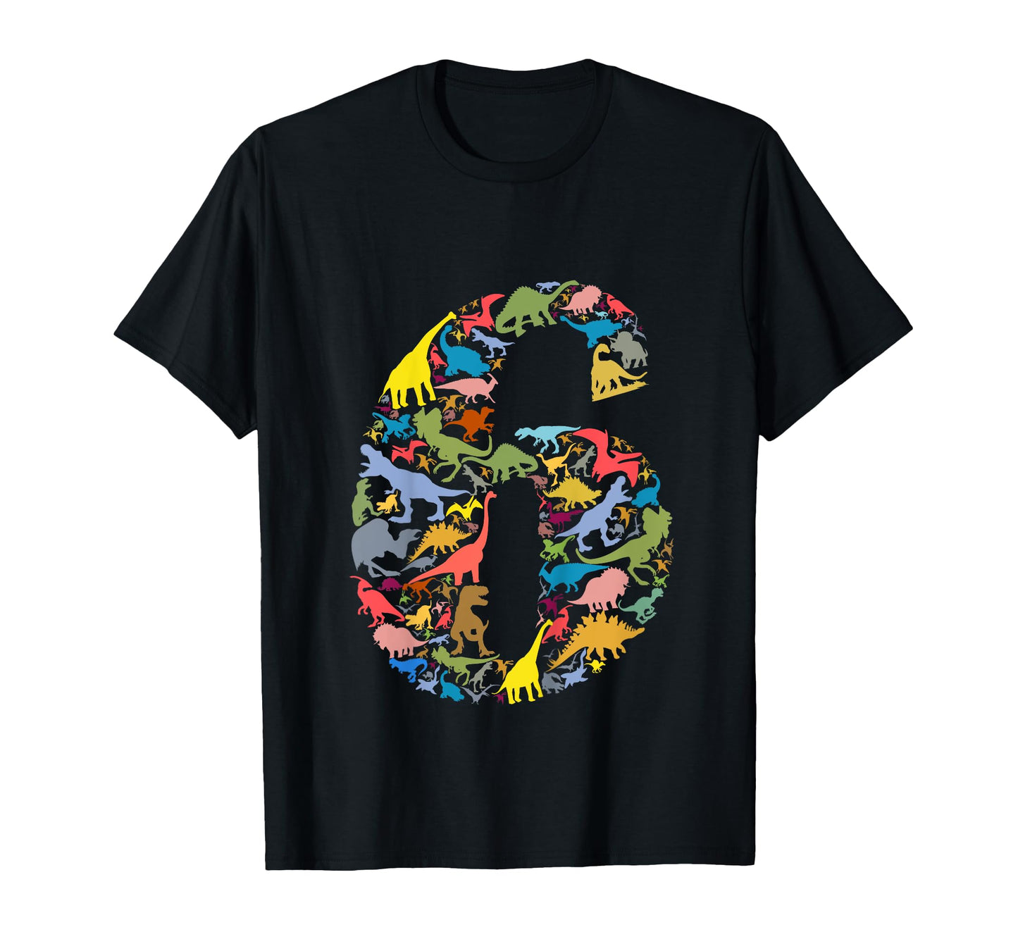 Kids Dinosaur 6th Birthday Boy 6 Years T-Rex Party Rawr I'm 6 T-Shirt