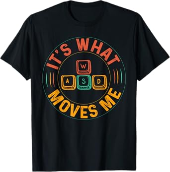 WASD PC Gamer Gifts Video Gaming Boys Men Vintage Gift Women T-Shirt