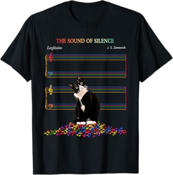 Cute Cat The Sound Of Silence T-Shirt