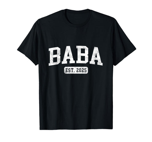 Baba Est 2025 Promoted To Baba Announcement T-Shirt
