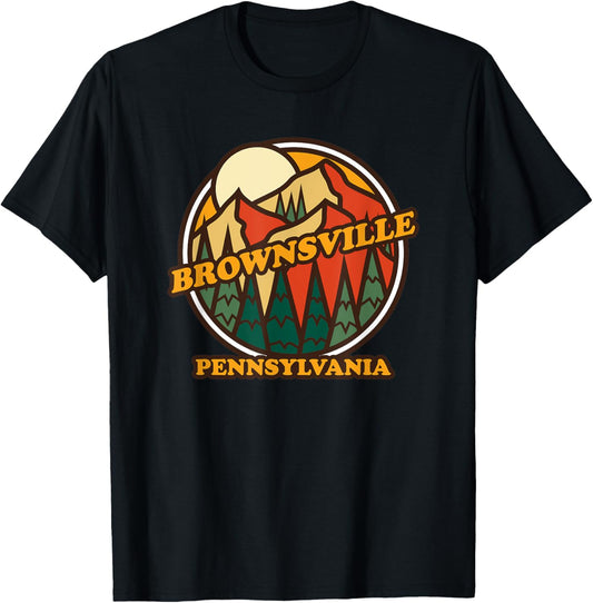 Vintage Brownsville, Pennsylvania Mountain Hiking Souvenir P T-Shirt