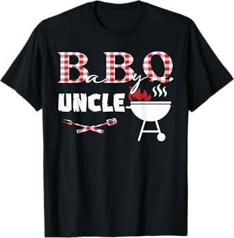 Baby BBQ Uncle Shower Birthday Party Family Matching T-Shirt