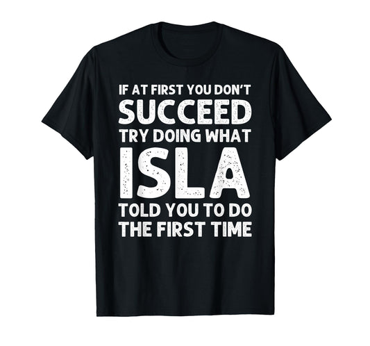 ISLA Name Personalized Birthday Funny Christmas Joke T-Shirt