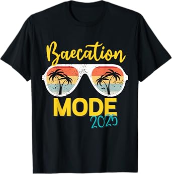Baecations Mode 2025 Matching Couples Trip Beach Vacation T-Shirt