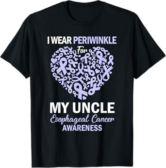 I Wear Periwinkle For My Uncle Esophageal Cancer Awareness T-Shirt
