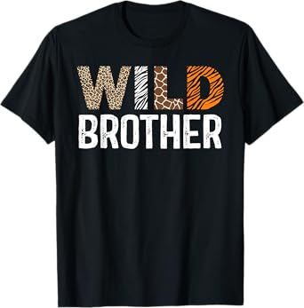 Brother of The Wild One Zoo Birthday Safari Jungle Family T-Shirt