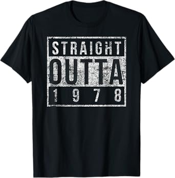 44th Birthday Gift Vintage Straight Outta 1978 Retro T-Shirt