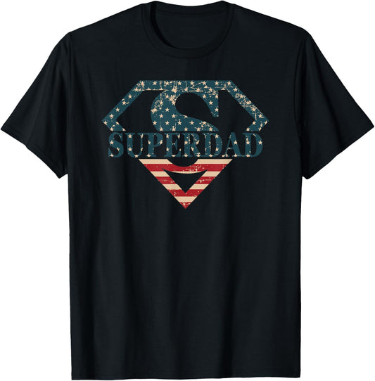 Superdad Fathers Day Birthday Super-Hero Disguise For Men T-Shirt