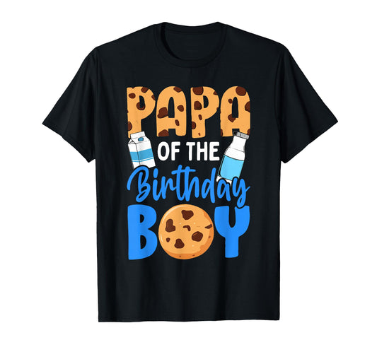 Papa of the birthday boy Milk and Cookies 1st birthday T-Shirt