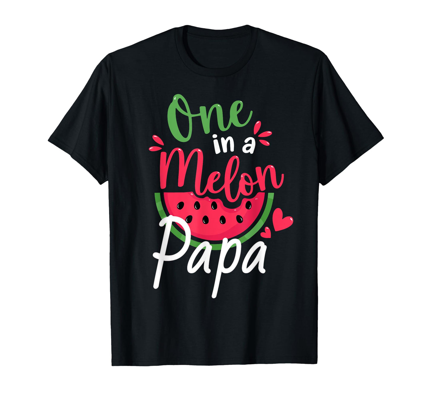 One in a Melon Papa 1st Birthday Cute Summer Family Matching T-Shirt