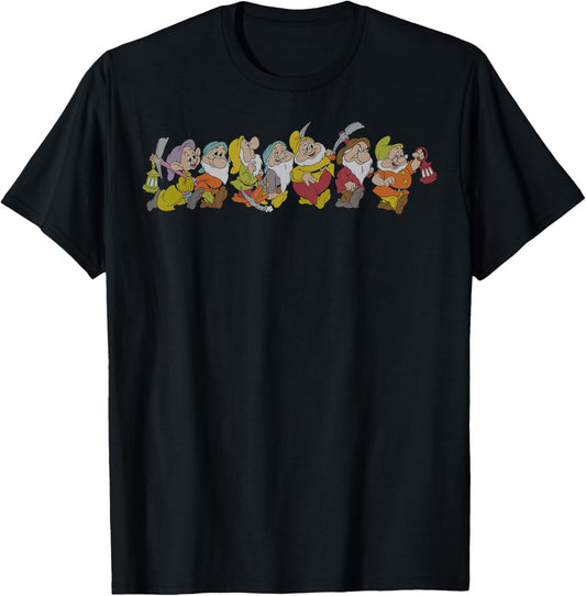 Disney Snow White And The Seven Dwarfs Marching In Line T-Shirt
