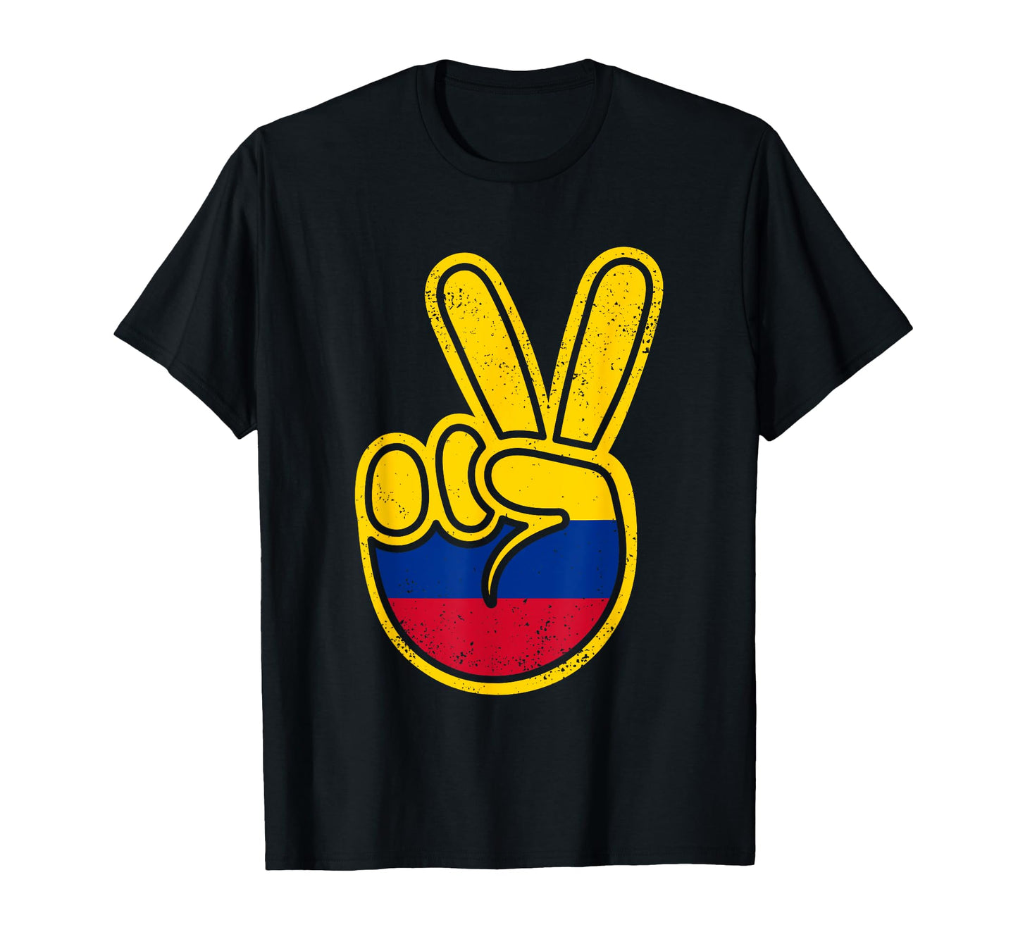 Colombia Flag Peace Sign Funny Colombian Retro Boys Toddler T-Shirt