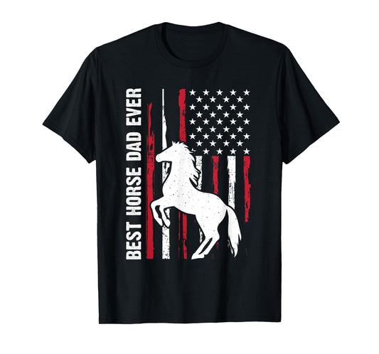 best horse dad ever Riding Cowboy Horseback Father's Day T-Shirt