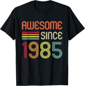 Awesome Since 1985 40th Birthday Retro T-Shirt