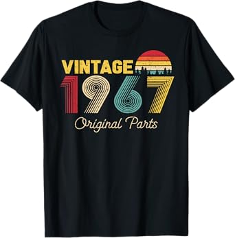 Vintage Original Parts 1967 Cool Men and Women 58th Bday T-Shirt
