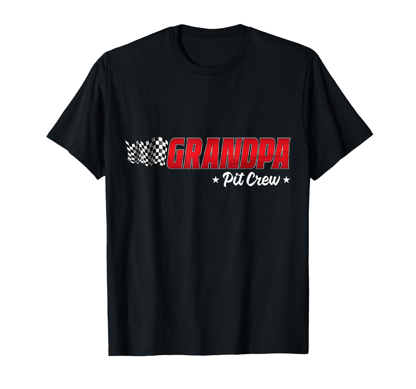 Grandpa Pit Crew Race Car Birthday Family Racing Adult Men T-Shirt