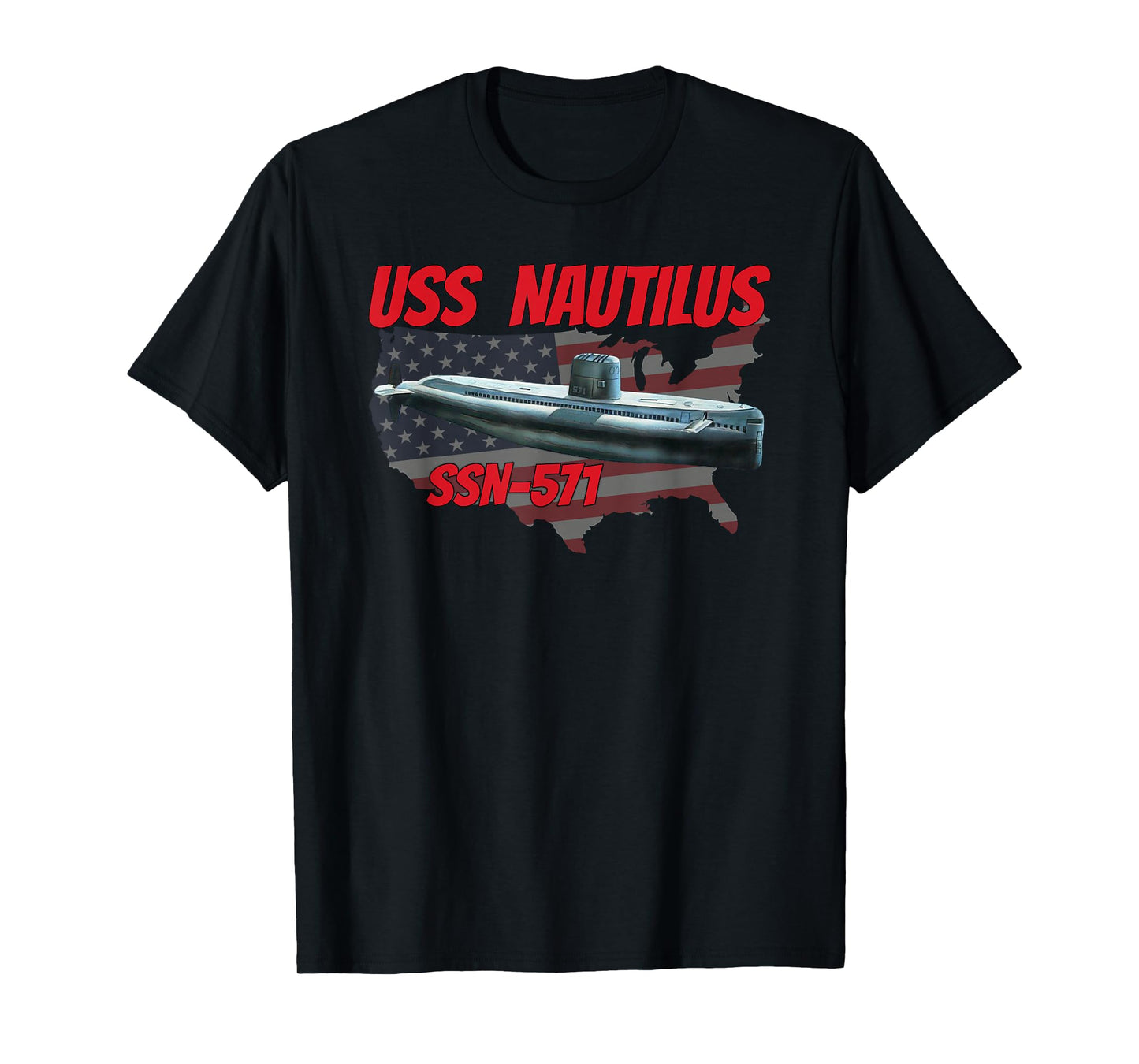 USS Nautilus SSN-571 Submarine Veterans Day Father Grandpa T-Shirt