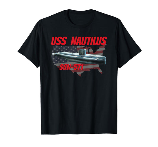USS Nautilus SSN-571 Submarine Veterans Day Father Grandpa T-Shirt