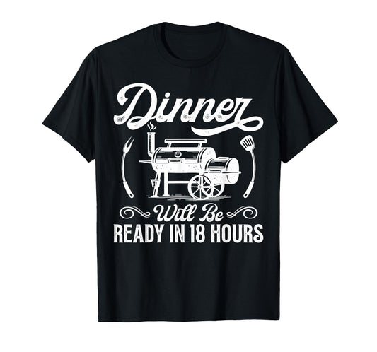 Funny BBQ Men Smoking Meat Smoker Grilling Barbecue Dad T-Shirt