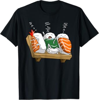 Funny Sleeping Sushi Roll Lover Party Cool Girl T-Shirt