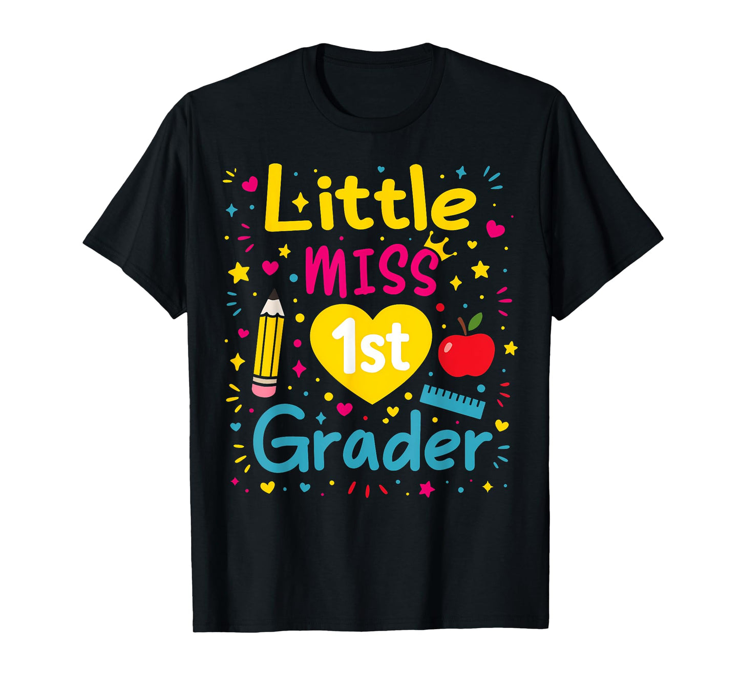 Little Miss 1st Grade First Day Of School First Grade Girls T-Shirt
