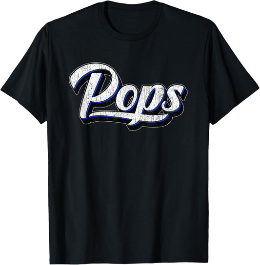 New Grandpa Gift for Dad Called Pops T-Shirt