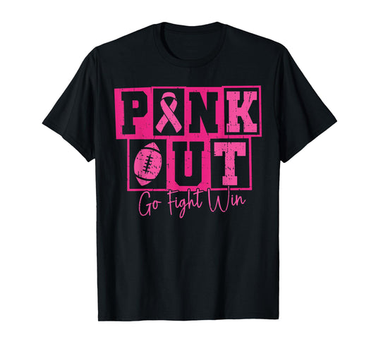 Pink Out Football Team Breast Cancer Awareness Month T-Shirt