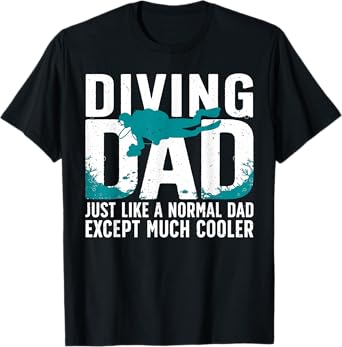 Cool Scuba Diving For Dad Men Ocean Scuba Diver Instructor T-Shirt