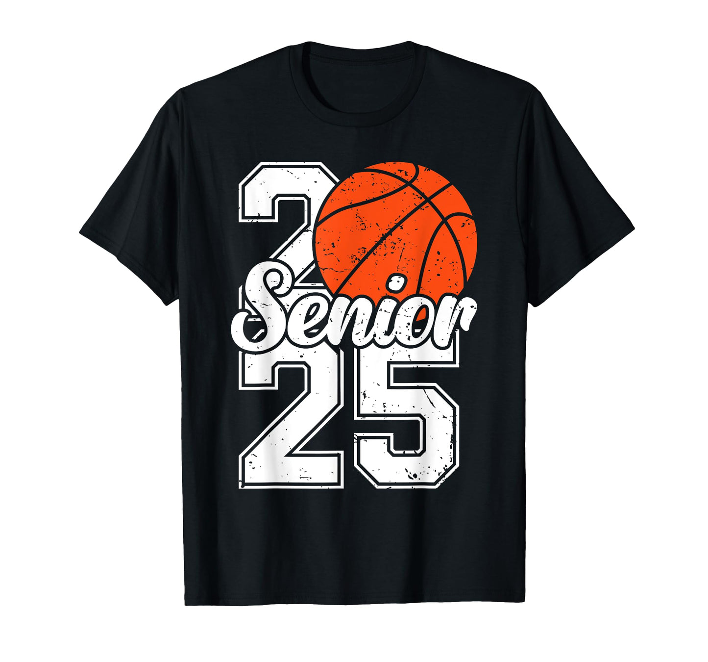 Seniors 25 Graduation Basketball Player Funny Class of 2025 T-Shirt