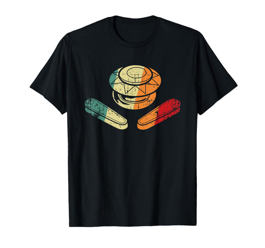 Vintage Pinball Funny Pinballer Machine Flipping Ball Lovers T-Shirt
