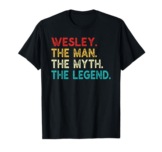WESLEY The Man The Myth The Legend Funny Vintage WESLEY T-Shirt