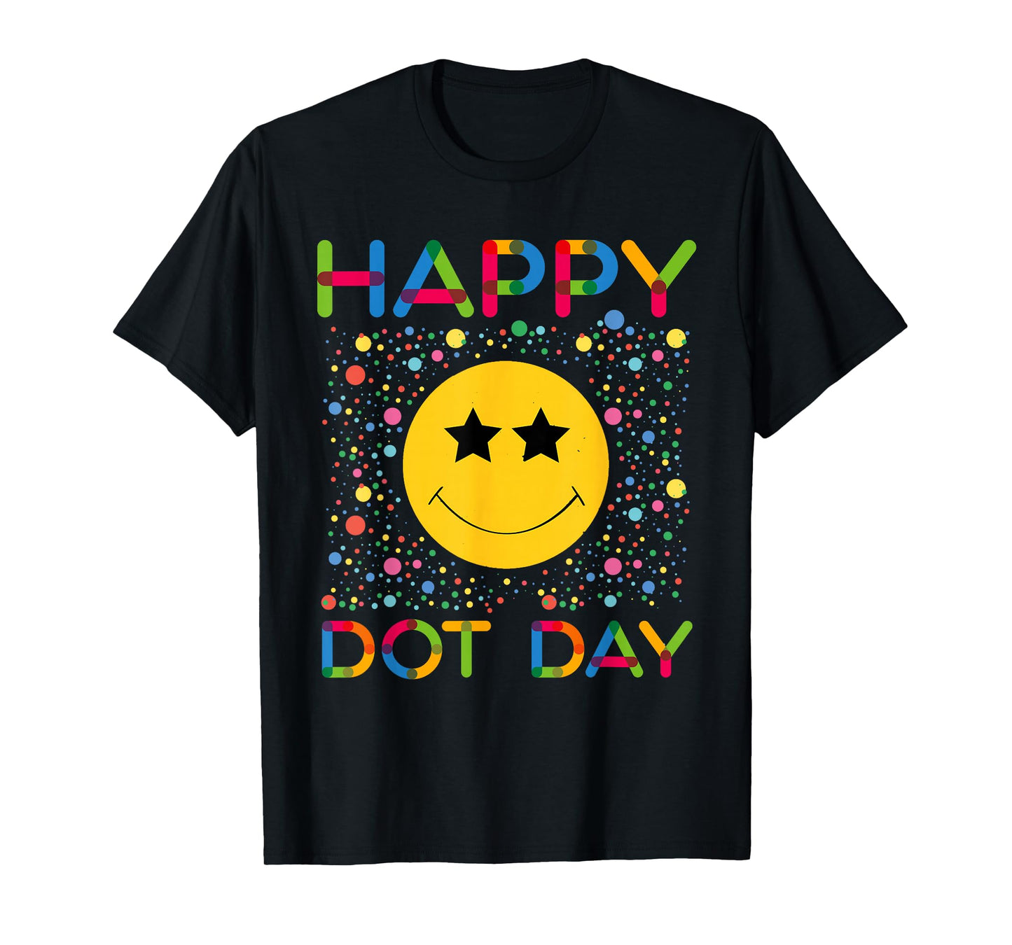 Happy Dot Day Smile Face Colorful Polka Dot Boy Girl Kids T-Shirt