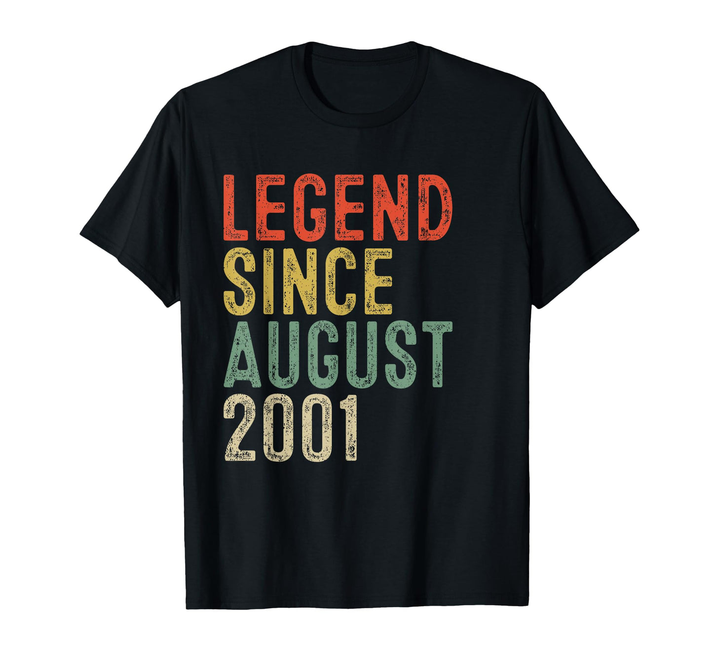 Legend Since August 2001 24th Birthday Gifts 24 Year Old T-Shirt