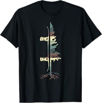 Vintage Pine Snowboard Snowboarding Gift T-Shirt