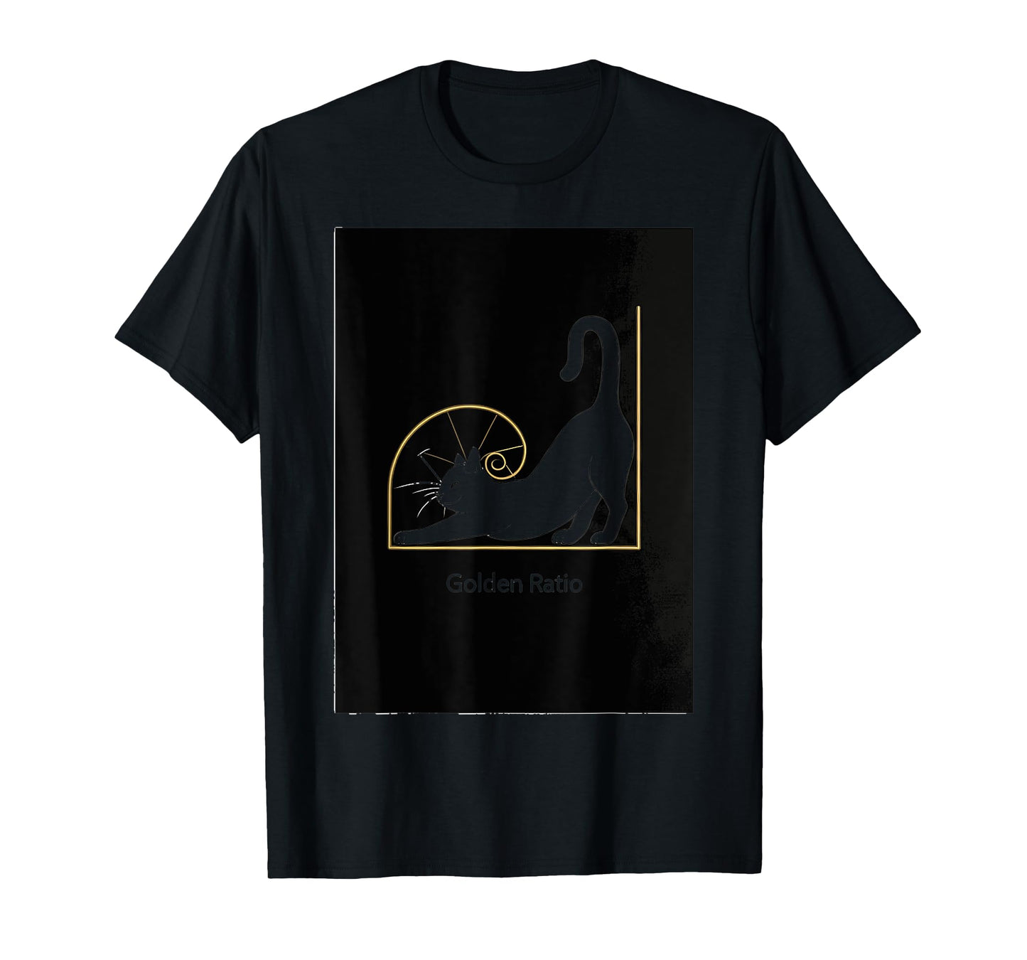 Cat Fibonacci Spiral Sacred Geometry Ratio Mathematicians T-Shirt