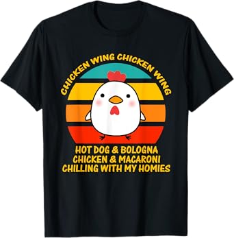 Chicken Wing Chicken Wing Hot Dog and Bologna Kids Toddlers T-Shirt