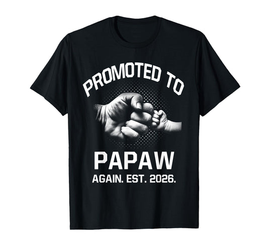 Promoted To Papaw Again EST. 2026 Father's Day Vintage T-Shirt