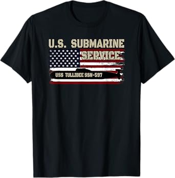 USS Tullibee SSN-597 Submarine Veterans Day Father's Day T-Shirt