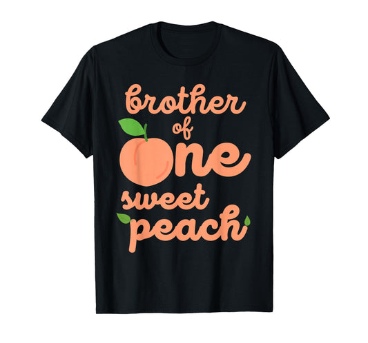 Brother First Birthday One Sweet Peach Bday Family Matching T-Shirt