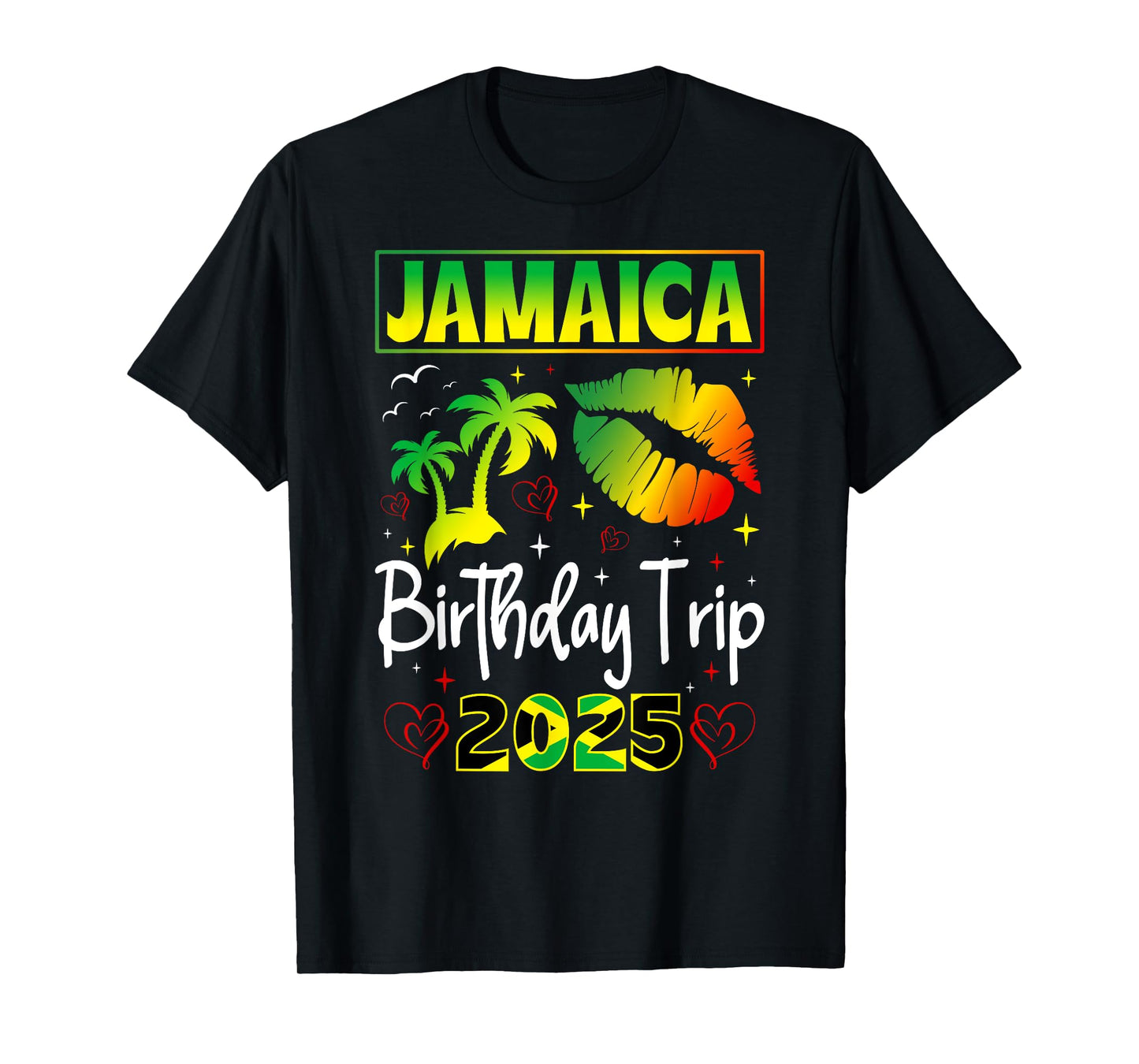 Jamaica Birthday Trip 2025 Funny Family Matching T-Shirt
